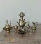 سماور زغالی برنجی 2/5 لیتری