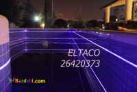 نورپردازی دور  استخر