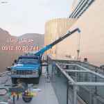 جرثقیل نیسان دکل بلند مخصوص جابه جای عابربانک خودپرداز ژنراتور فیلتر چیلر کولر گازی پمپ 